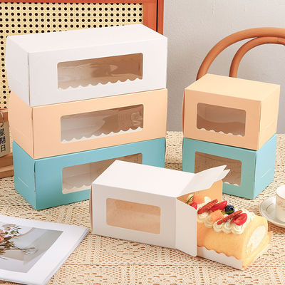 良い値段 デザート印刷紙箱 スイスロールケーキ包装 カスタムロゴ オンライン