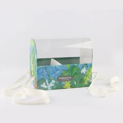 comprare Scatole espositive ondulate romantiche trasparenti per torta con fiori rossi online manufacture