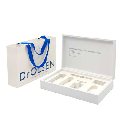 buy Beauty Gift Cosmetic Packaging Box Blue Makeup Box With Compartments online manufacture