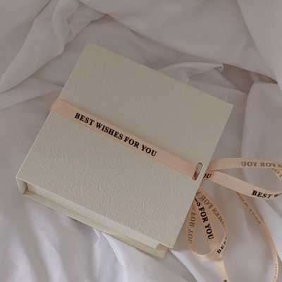 Buy Ribbon Tied Textured Foldable Gift Boxes Closure Makeup Jewelry Presentation Box online manufacture