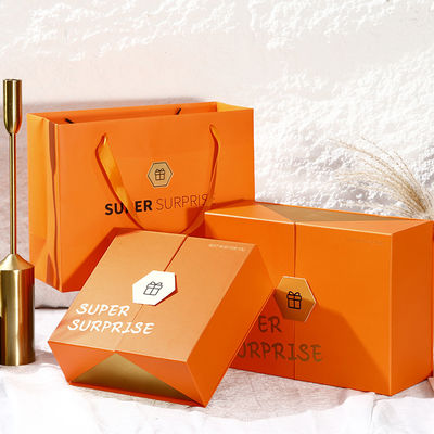 kopen Dubbele Opvouwbare Parfum Cadeaudozen Oranje Opvouwbare Kartonnen Horlogedoos Zakelijk Valentijnsdag online manufacture