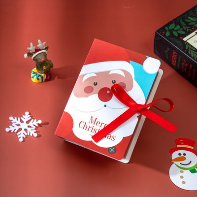 comprare Confezione Regalo Libro Magia Natalizia Set Scatole Festive per Dolci Design Babbo Natale Renne Nastro Legato Scatole Vuote online manufacture