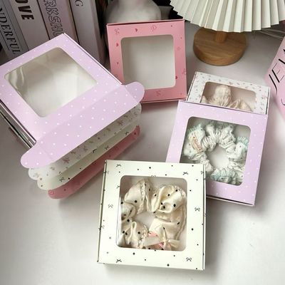 kaufen Windowed Scrunchie Gift Boxes Premium Handmade Hair Accessory Packaging  Universal Gift Boxes For Hair Ties & Decorations Aircraft Box Style online manufacture