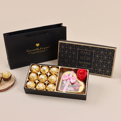 kaufen Chocolate Gift Box Gold Foil Valentines Day Birthday Packaging Holiday Present Box with Matching Gift Bag Included online manufacture