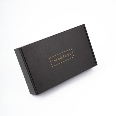 Buy Custom Flat Pack Black Roll End Tuck Front Corrugated Mailer Box with Logo online manufacture