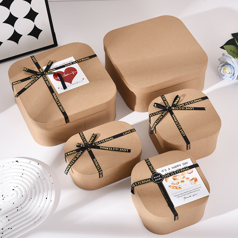15cm 20cm クラフト紙 包装箱 角 プレゼント箱 記念品 宝石箱