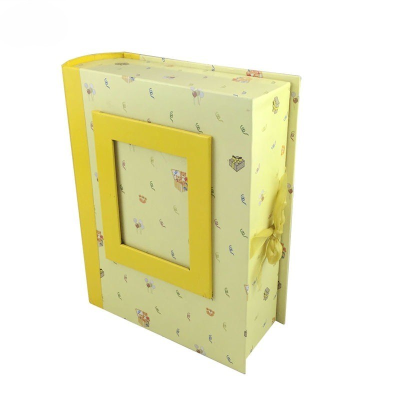 3 Drawers Foldable Gift Boxes Yellow Keepsake Jewelry Box Flip Top Boxes With Magnetic Closure