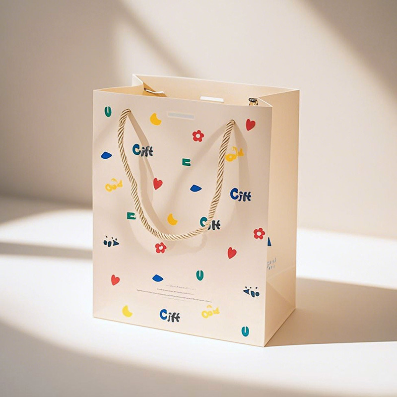 Cartoon 23cm Paper Bag Tote Bag Birthday Gift Kraft Paper Bag Brand Printing