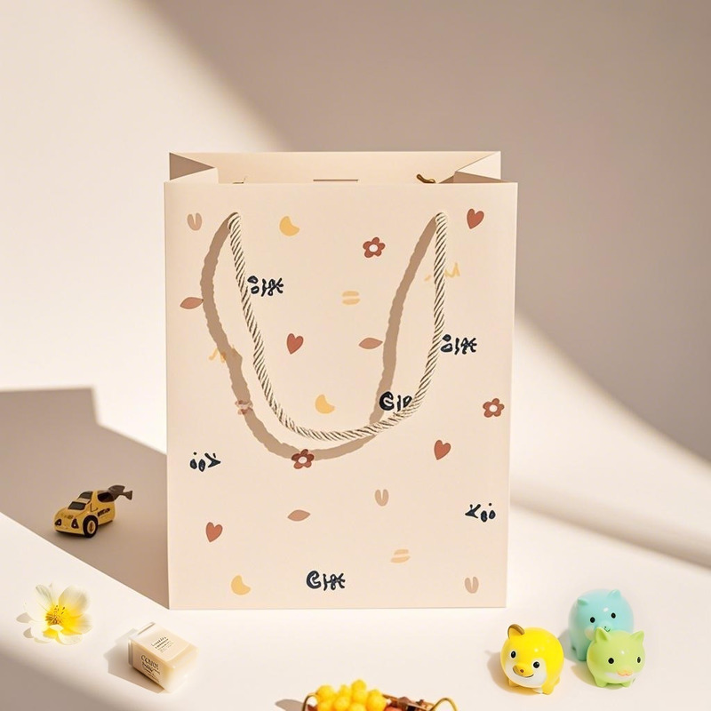 Cartoon 23cm Paper Bag Tote Bag Birthday Gift Kraft Paper Bag Brand Printing