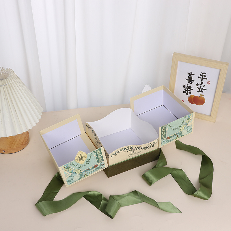 Vintage Green  Collapsible Magnetic Gift Boxes Christmas Gift Boxes Printing Logo