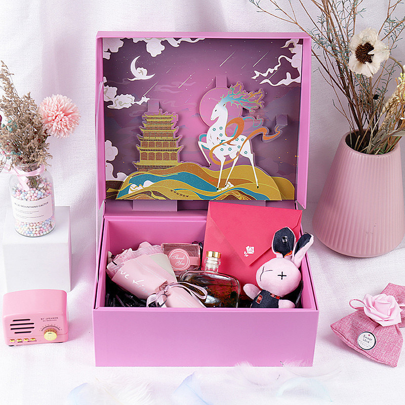 Magic Wonderland Hộp nhỏ gấp có chủ đề động vật 3D Pop Up Unicorn Jungle Designs