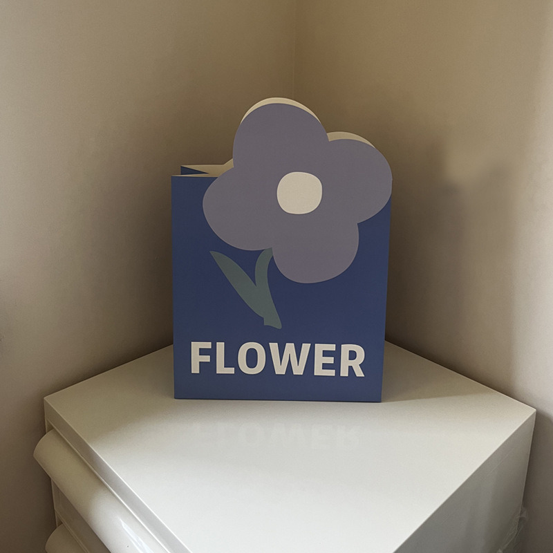 37cm Tote Bag Paper 25 X 37 X 10cm Bouquet Packaging Bag Gift Paper Bag