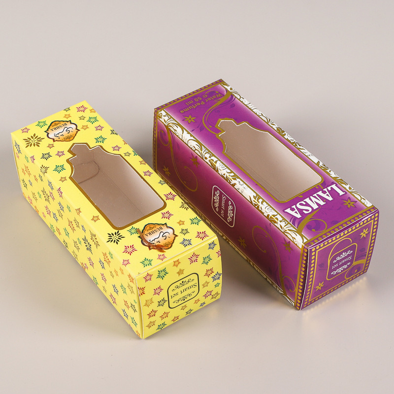 Printed Paper Boxes Lipstick Packaging Box Hot - Stamping Essential Oil Box White Cardstock Perfume Color Box