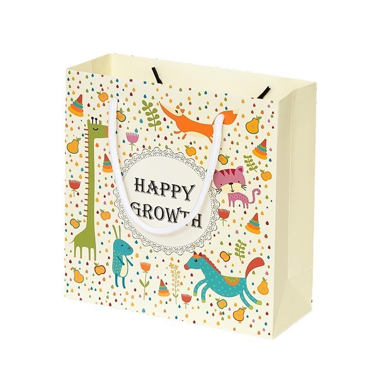 Custom Printed Cartoon Paper Gift Bags - Handheld Packaging For Gifts Party Favors & Return Gifts Cartoon - Themed Gift Bags With Rope Handles