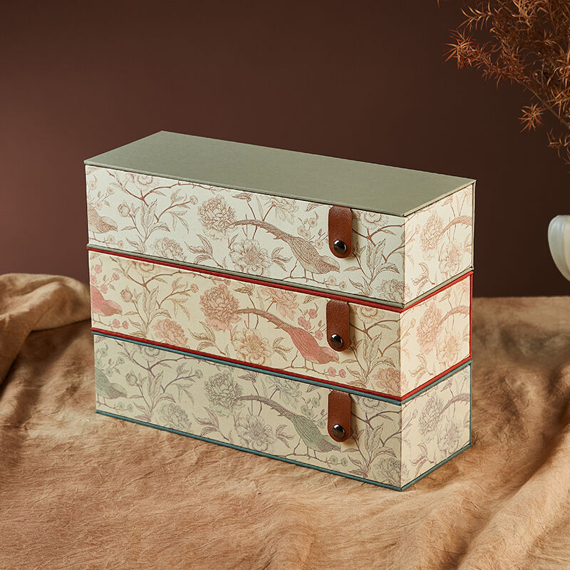 Custom Logo Tea Gift Box – Printed & Gold Foil/UV Finished Packaging For Loose Leaf Tea Sets (Vintage Floral Design Option)