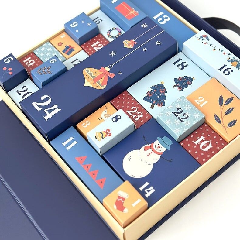Christmas Advent Calendar Surprise Handheld Blind Box 24Day Countdown Gift Set Luxury Christmas Packaging