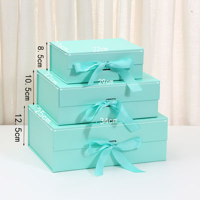 Custom Rigid Gift Box Large White Magnetic Flip Gift Box With Ribbon One-Piece Foldable Empty Box For Wig Packaging Valentine's Day & Gift Giving