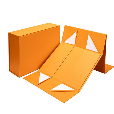 Custom One-Piece Foldable Magnetic Flip-Top Gift Box – Printable Packaging With Gold Foil/UV Logo Options