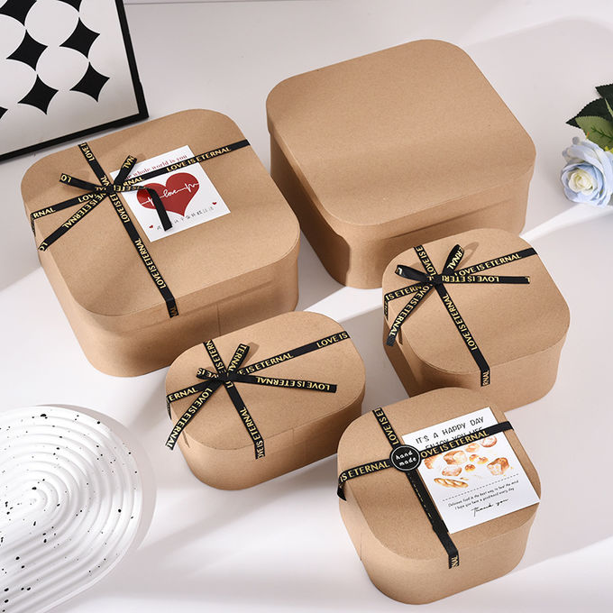 15cm 20cm クラフト紙 包装箱 角 プレゼント箱 記念品 宝石箱 0